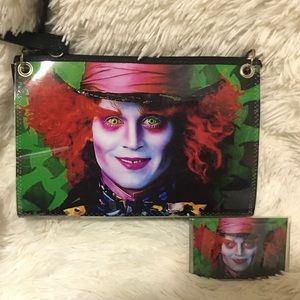 Alice in Wonderland handcrafted cross-body bag